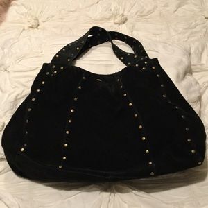 Suede handbag