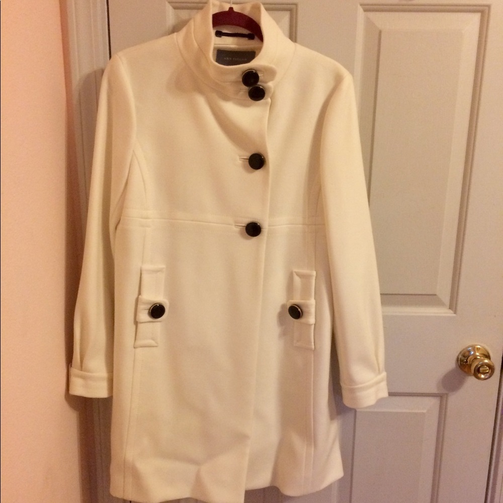 NWOT White Wool Ann Taylor Coat!