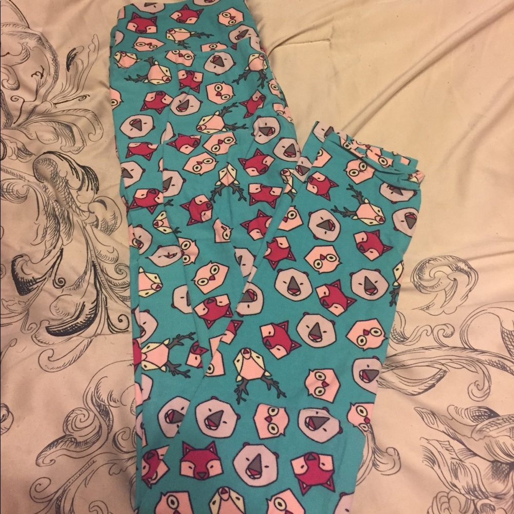 Lularoe Woodland Critters Leggings Os