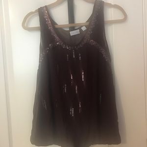 Burgundy sleeveless top