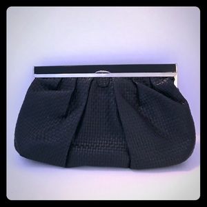 ⚫️ BLACK CLUTCH FROM ALDO WITH SILVER METAL SNAP⚫️