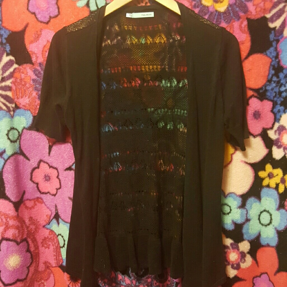 Sweater with lace see through back