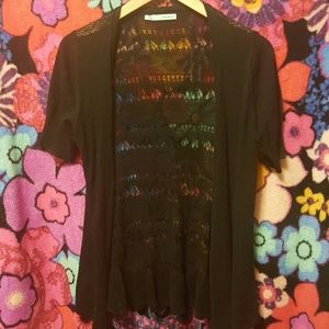 Sweater with lace see through back