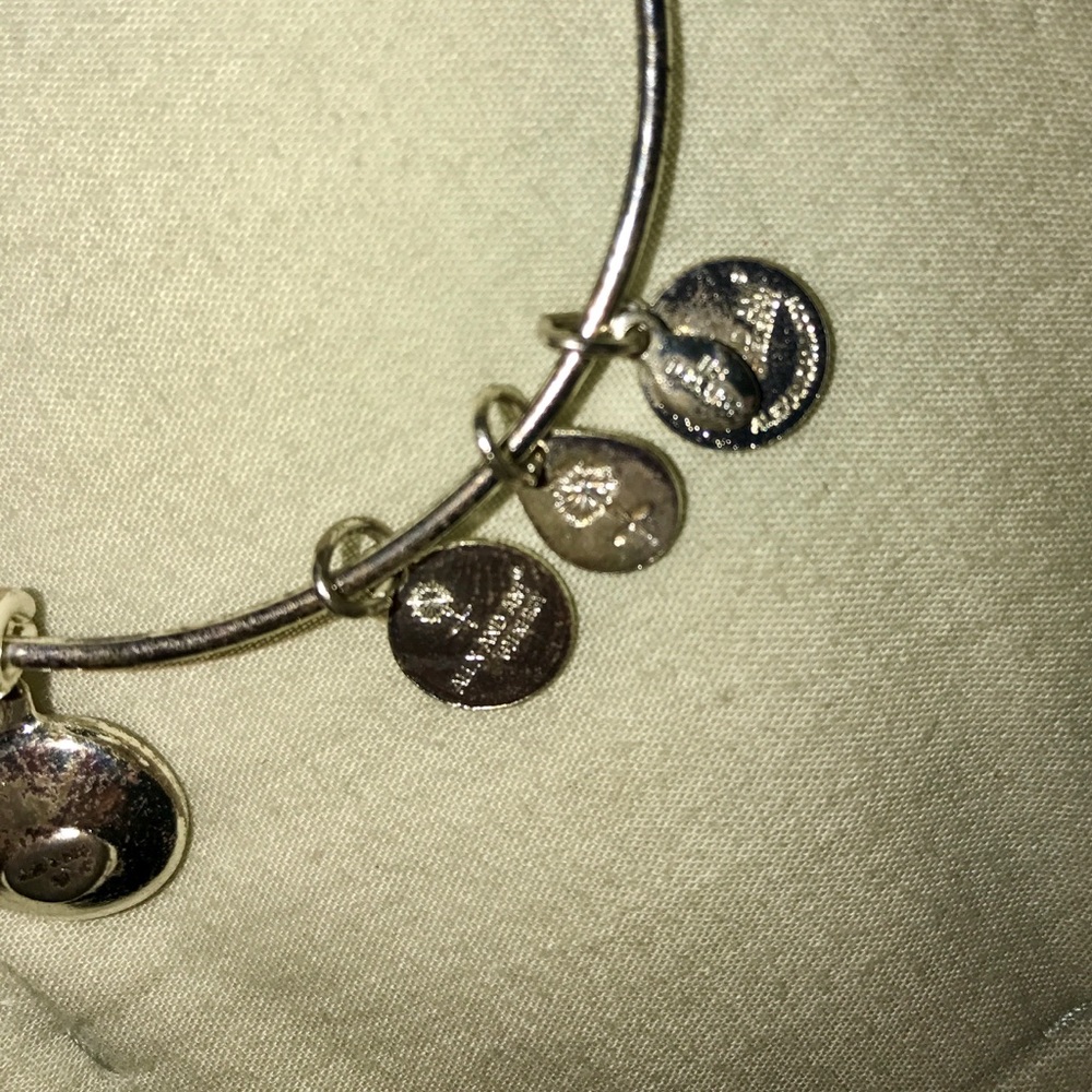 Alex & Ani Silver Pink October Birthstone Bracelet - Picture 3 of 4