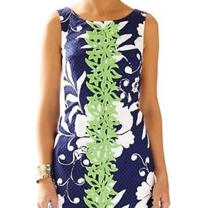 Lilly Pulitzer blue and white shift dress