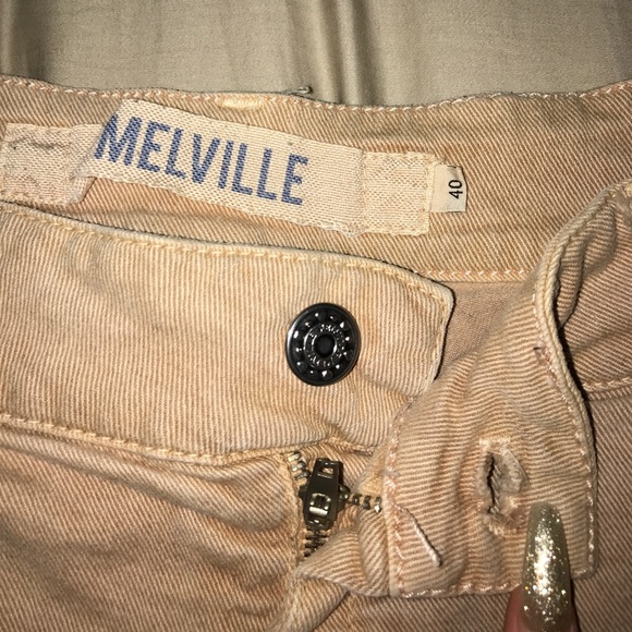 Tan Brandy Melville jean shorts - Picture 3 of 3