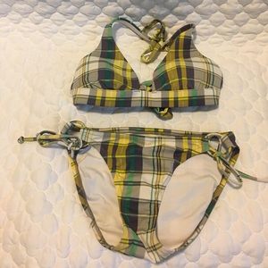 Multi striped plaid Victoria's Secret bikini set