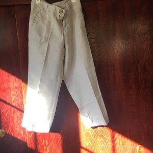 Kaki colored pants 100% linen