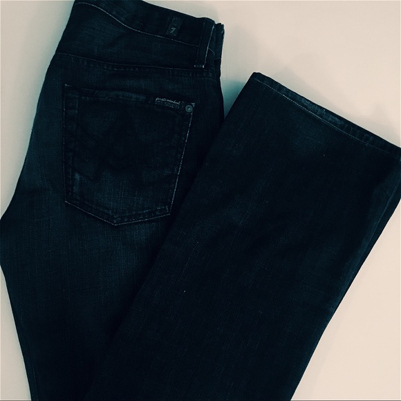 7 For All Mankind Dark-Wash Brett A-Pocket Jeans - Picture 2 of 3