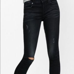 Express Mid Rise Black Jeggings