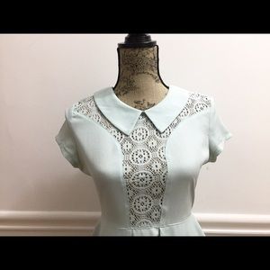 Rehab Lace Detailed Collard Dress