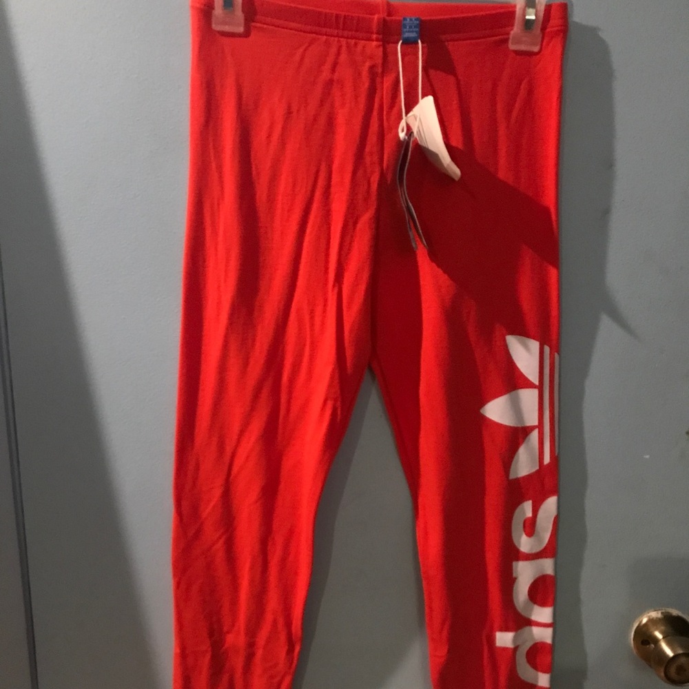 red adidas legging