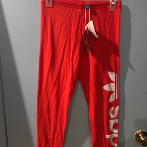 red adidas legging