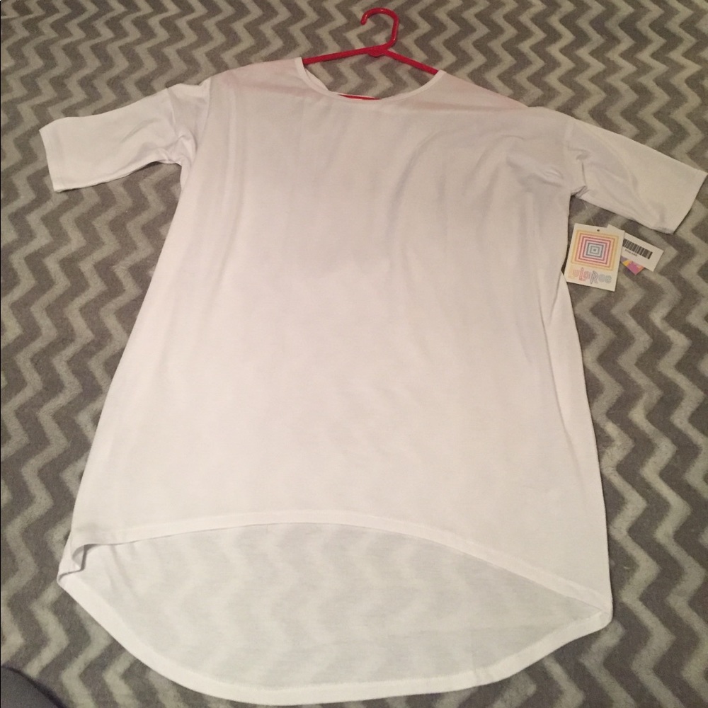 SOLD!!LulaRoe Irma, xxs white brand new with tags