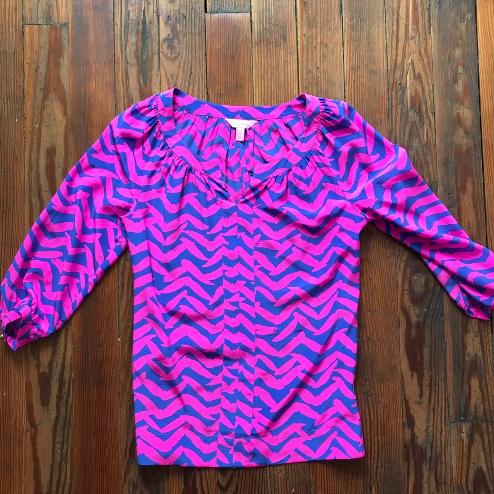 Lilly Pulitzer chevron blouse