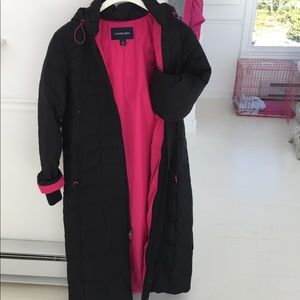 Landsend down and feather winter coat black