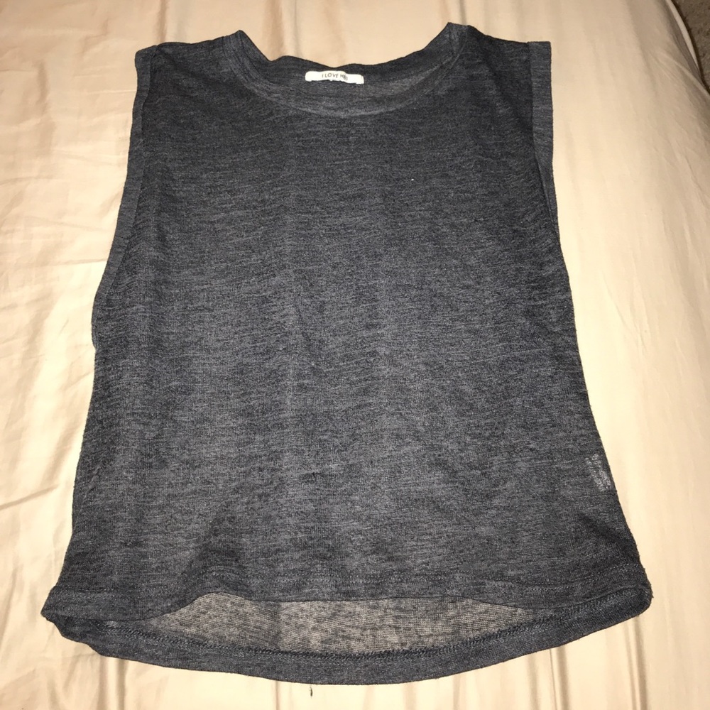 Grey see through top