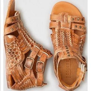 BED STU CLAIRE OXBLOOD SANDAL