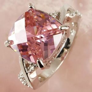 Pink Gemstone Ring Size 6