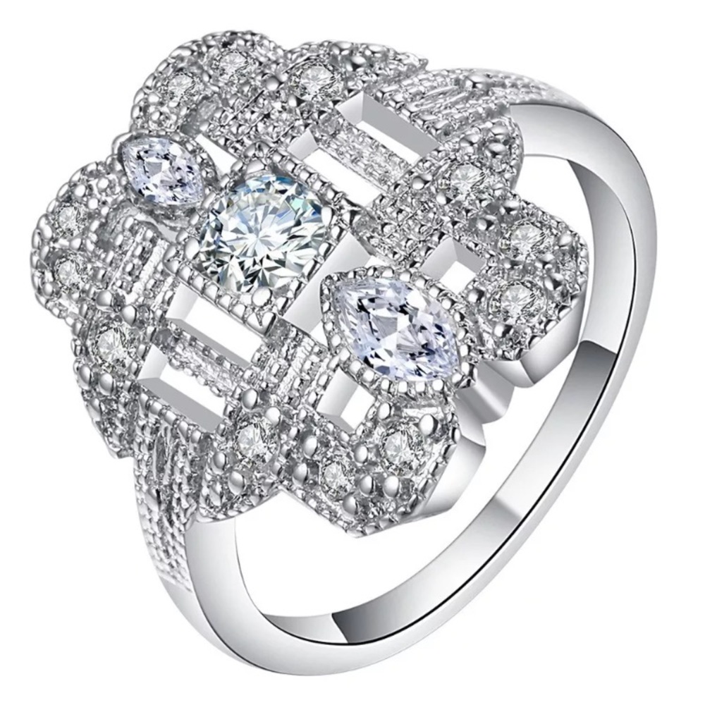 White Sapphire Wedding Ring Size 7