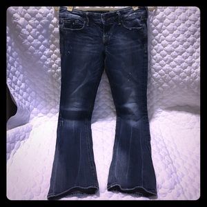 Dark distressed jeans by Express
