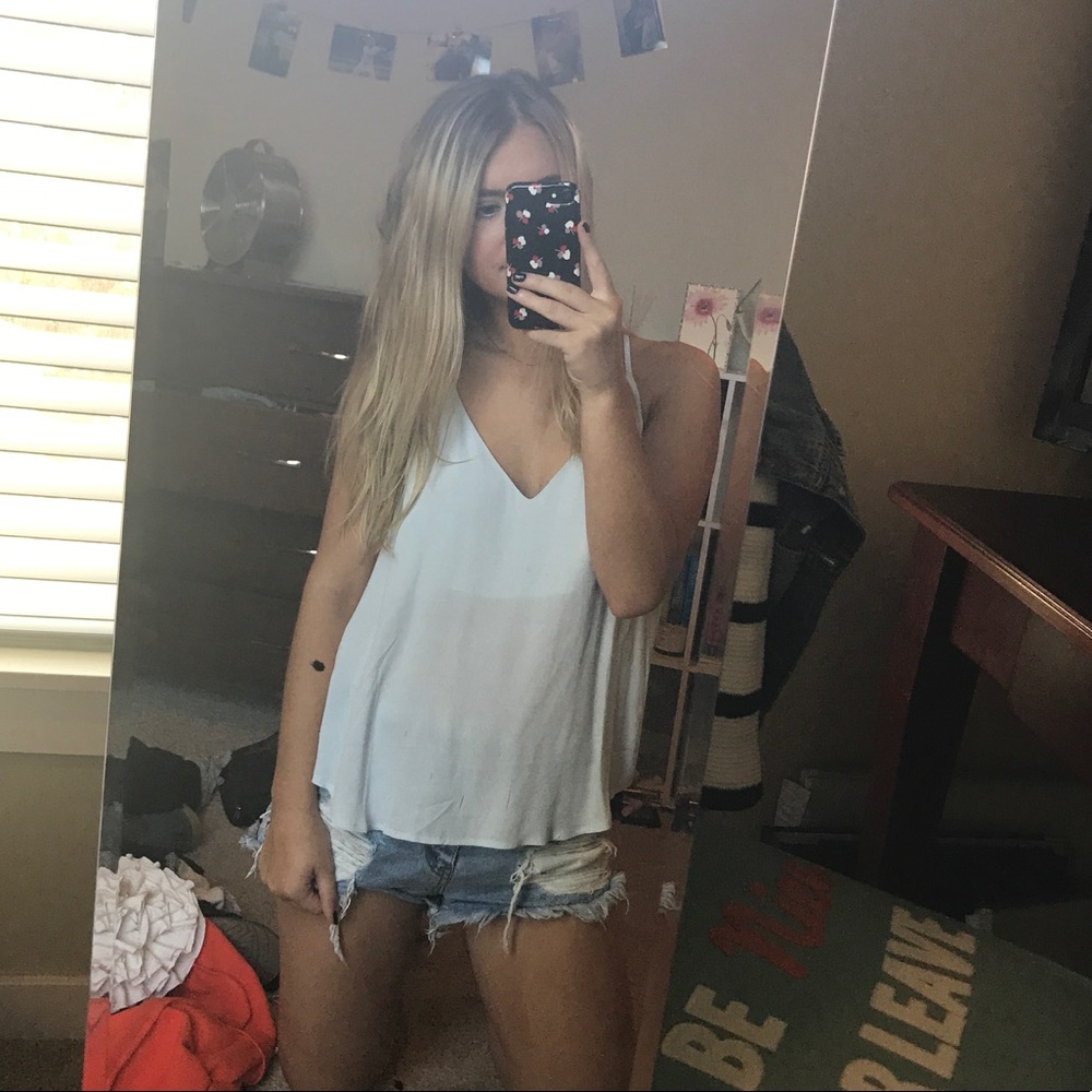 FOREVER 21 - Baby Blue Chiffon Top