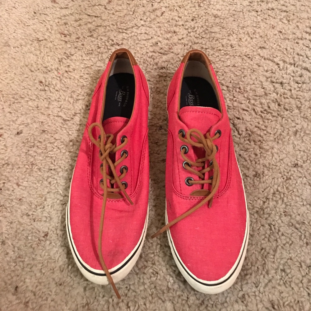 Red bass shoes