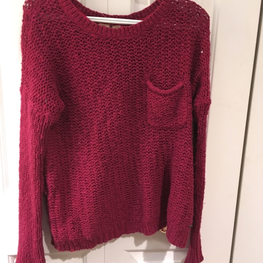 Red warm sweater