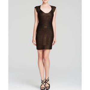 French Connection Metallic Bandage Dress