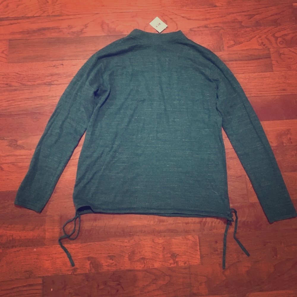 J. Jill Sweater XS Jade Heather w/ Side Ties NWT