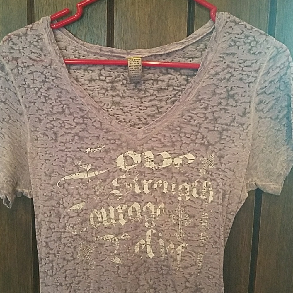 Cowgirl tuff purple burn out T