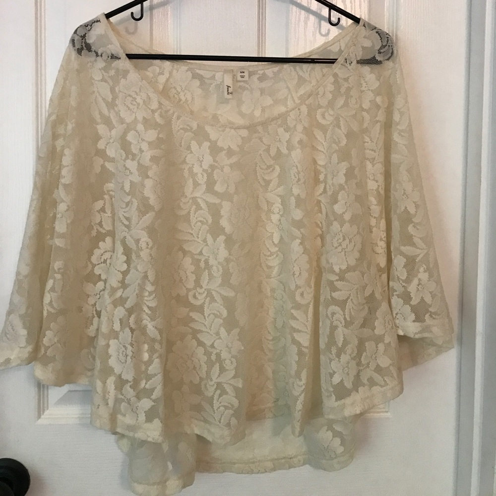 Lacey poncho blouse