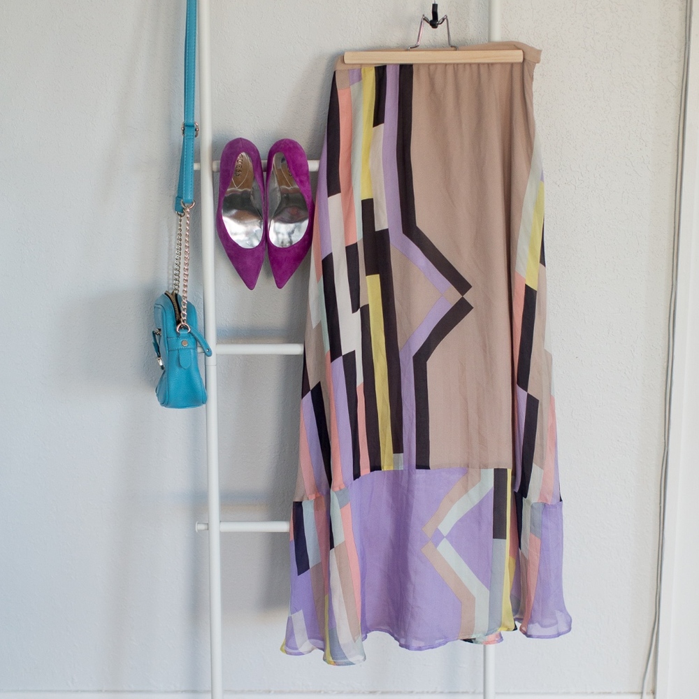 Tibi Arizona Print Maxi Skirt