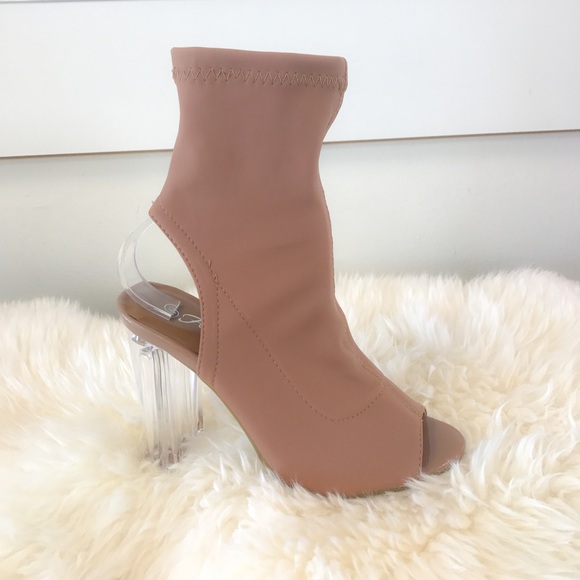 ✨Vixy Clear Heel Sock Booties✨ - Picture 3 of 7