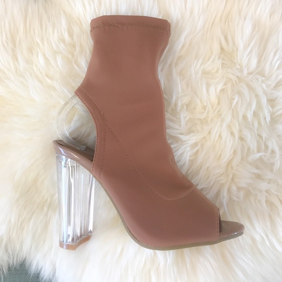 ✨Vixy Clear Heel Sock Booties✨ - Picture 5 of 7