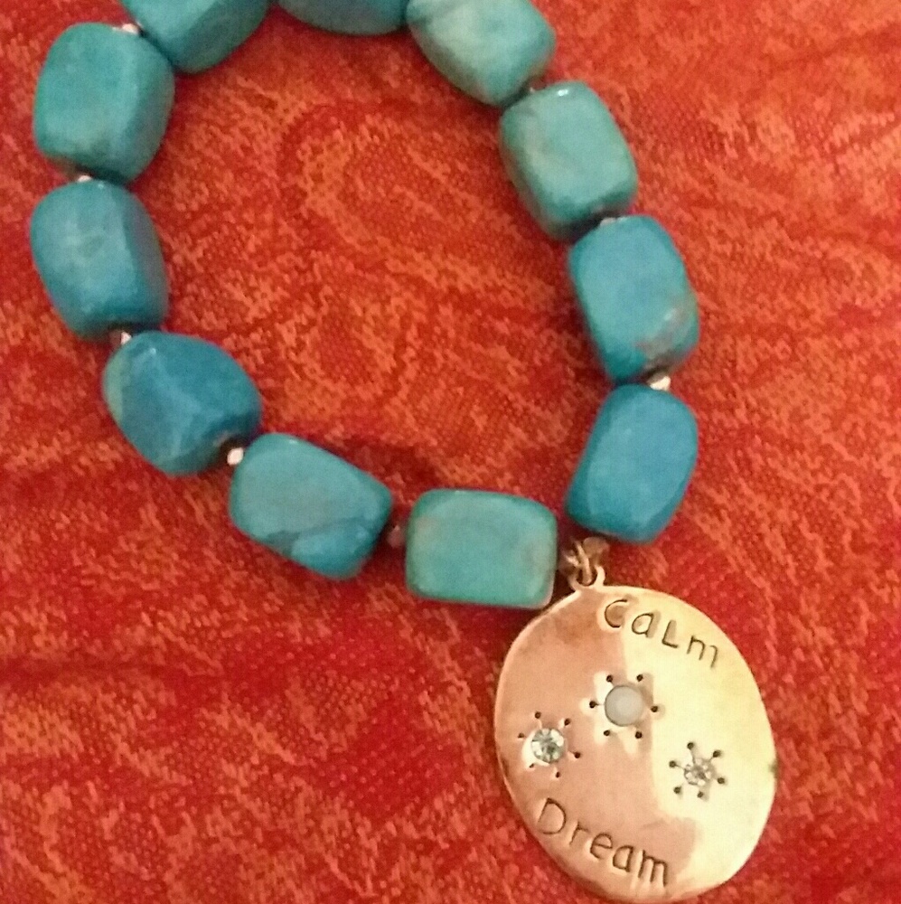 Chunky Turquoise Stretch Bracelet