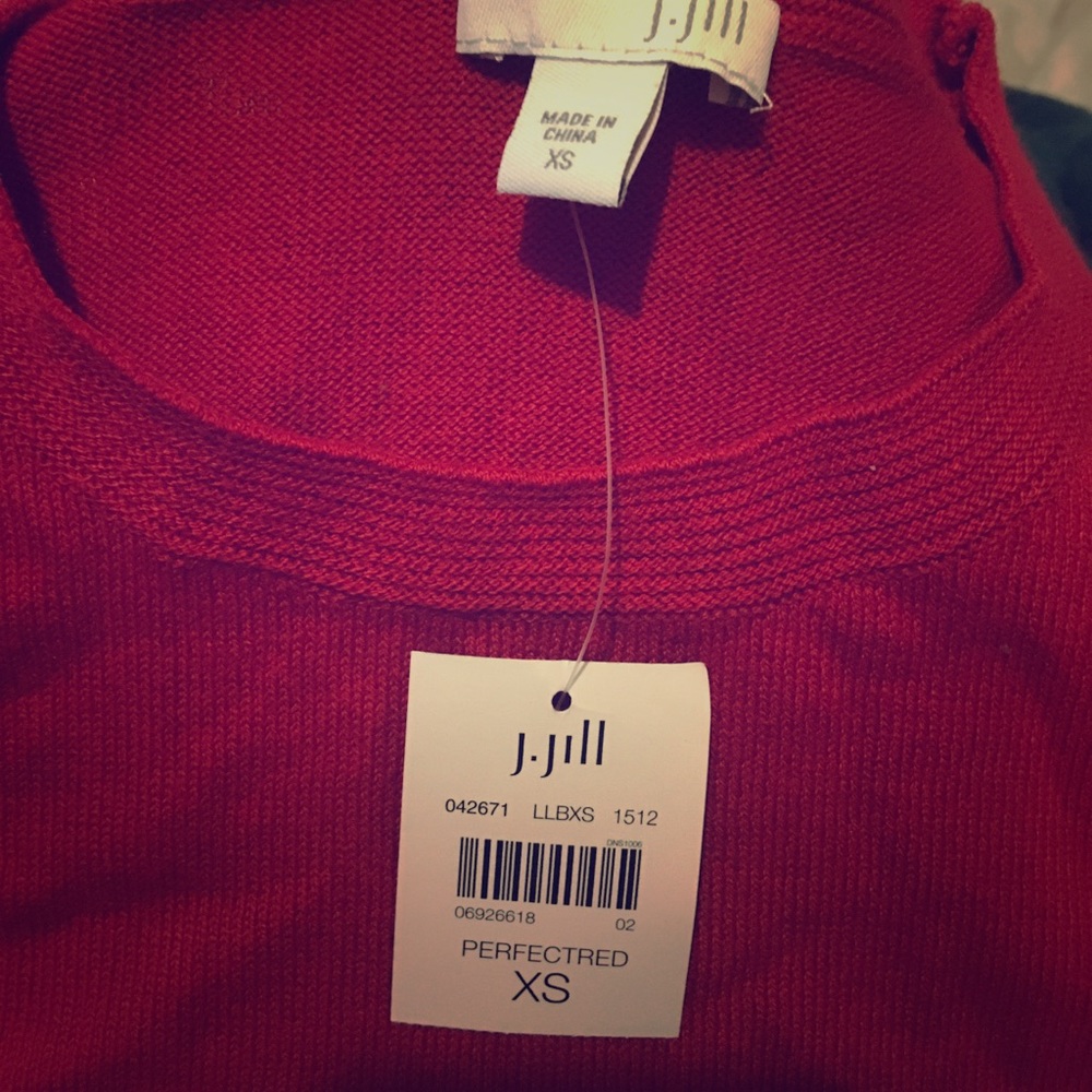 J. Jill Sweater Sz XS NWT Perfect Red