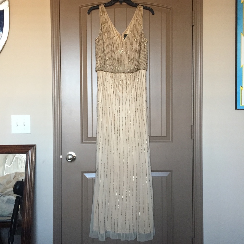 Champagne sequin dress