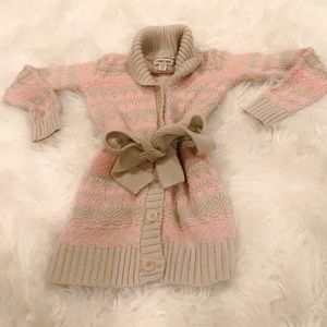 Girls pink and gold sweater
