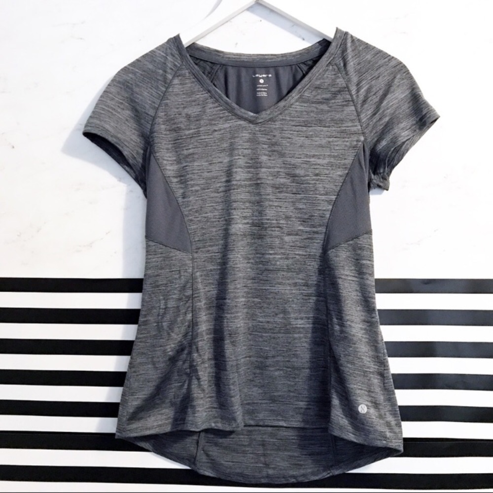 Layer8 gray workout top short sleeve