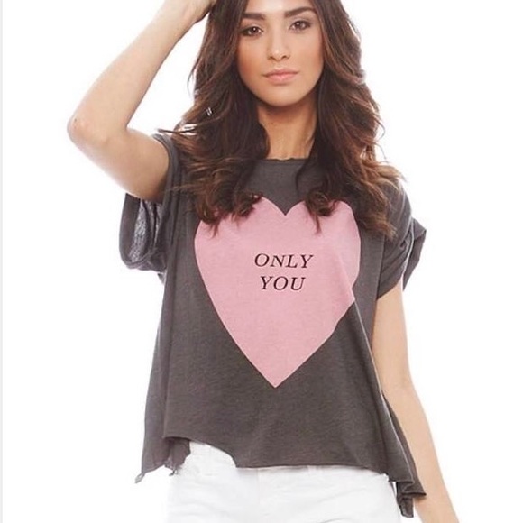 Wildfox Tops - WILDFOX only you gray tee medium