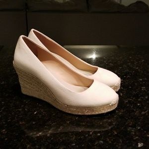 Jcrew factory canvas espadrille wedges