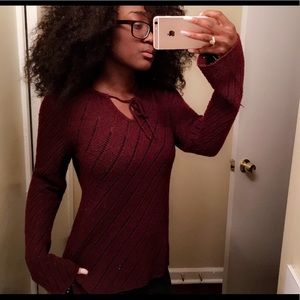 Burgundy Semi-lightweight Sweater