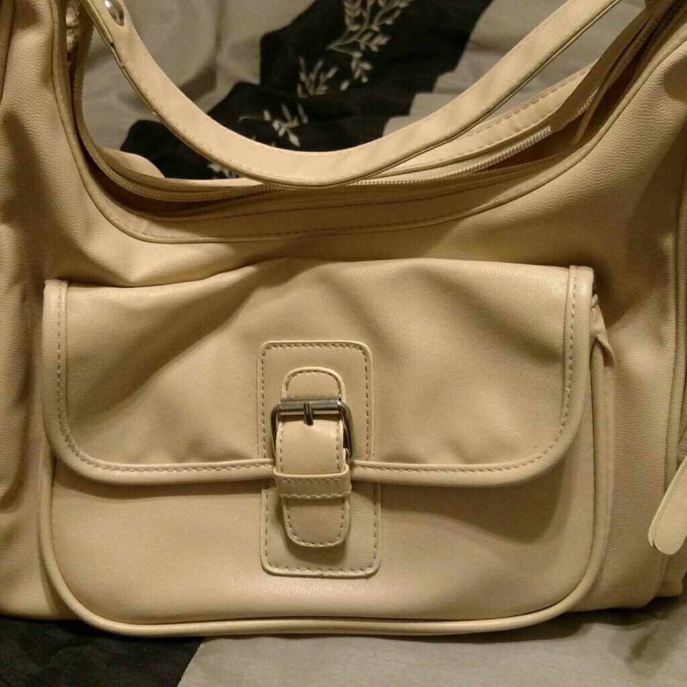 Tan organizer handbag