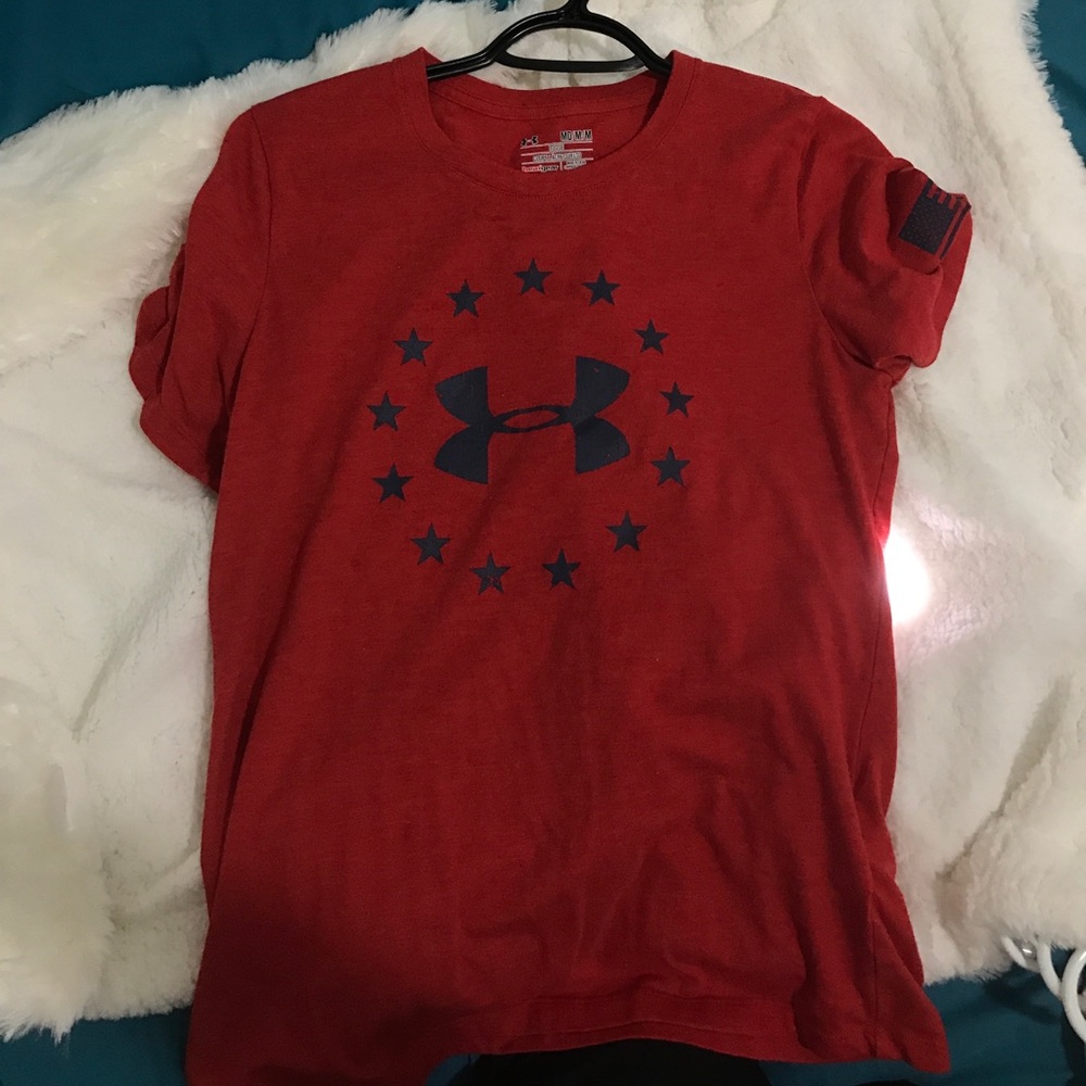 UA red t-shirt