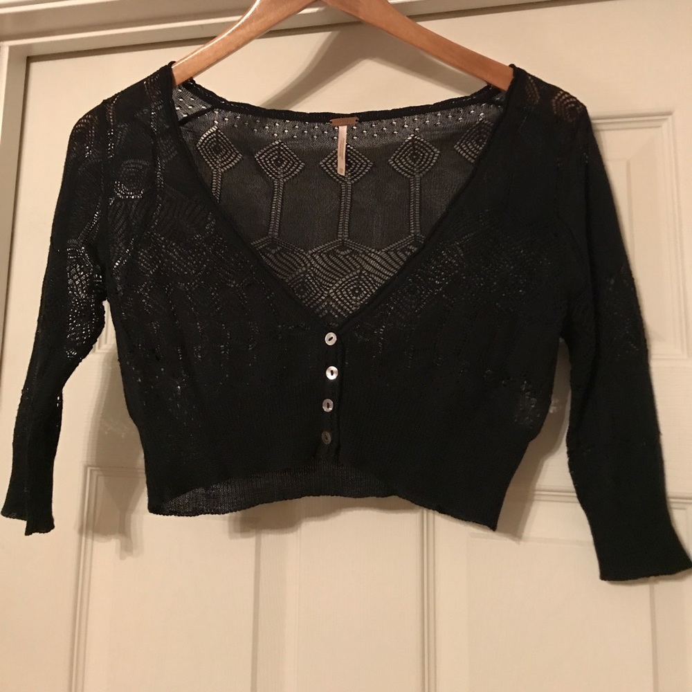 Free People Cropped Cardigan XS