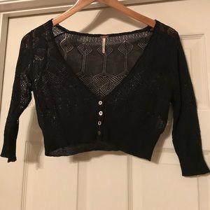 Free People Cropped Cardigan XS