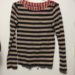 Long sleeve striped sweater top size PS