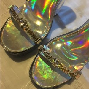 Clear crystal heels