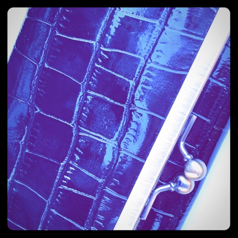 NEW Black Snake Skin Clasp Wristlet❤️